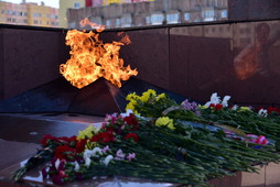 Вечный огонь на площади Памяти