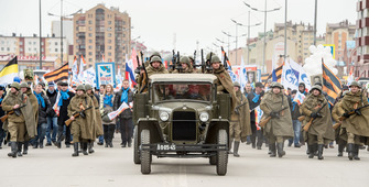 Коллектив ООО "Газпром добыча Ямбург" на Параде Победы