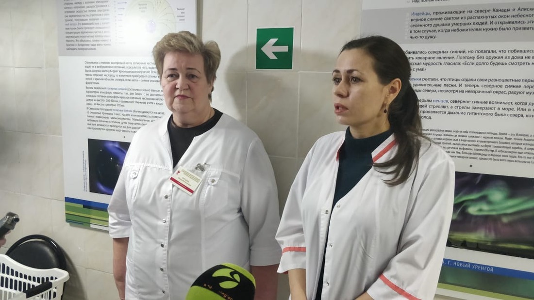 Главный врач новоуренгойской Центральной городской больницы Ирина Груздева и главный онколог ЯНАО Евгения Кузьмина