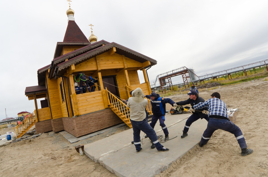 Строительство храма в поселке Новозаполярном