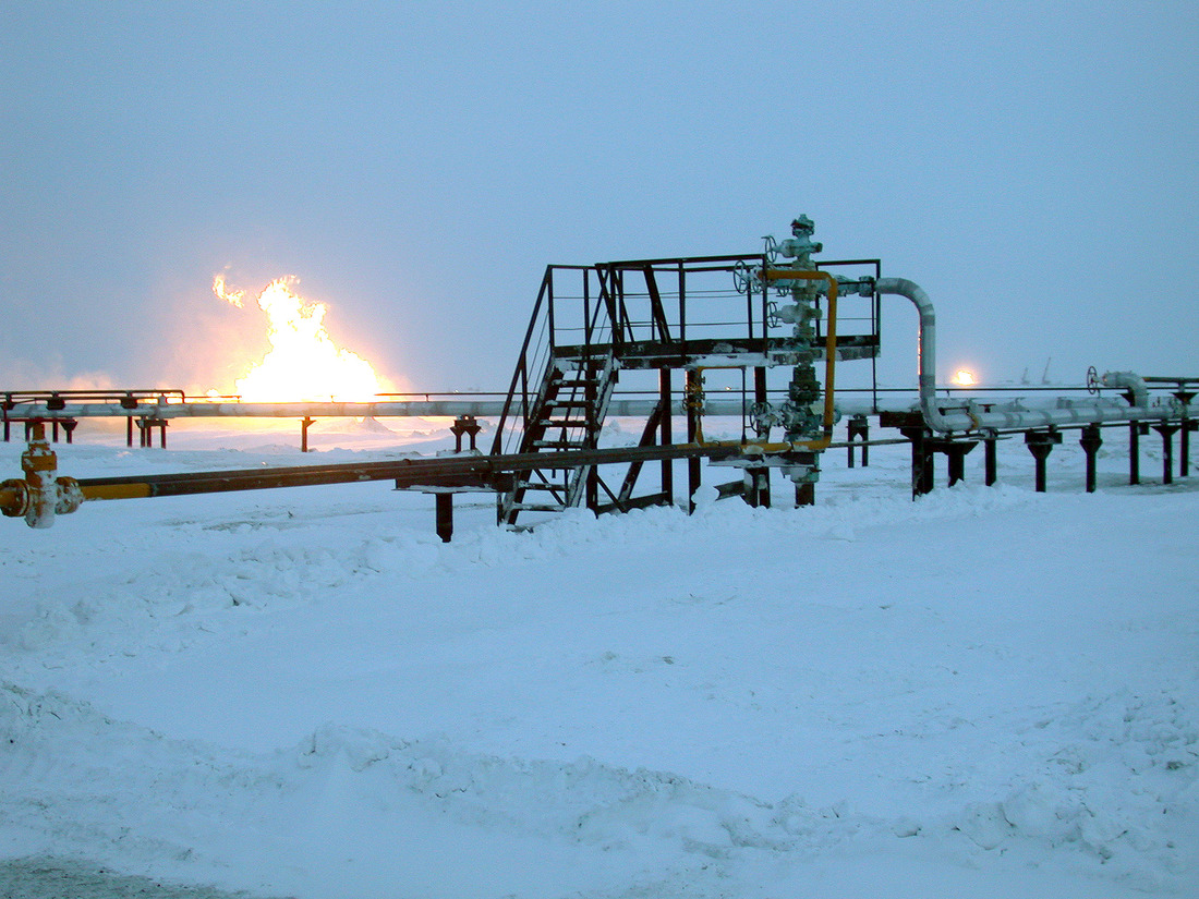 Первый газ Анерьяхинской площади Ямбурского месторождения. Февраль 2004 г.