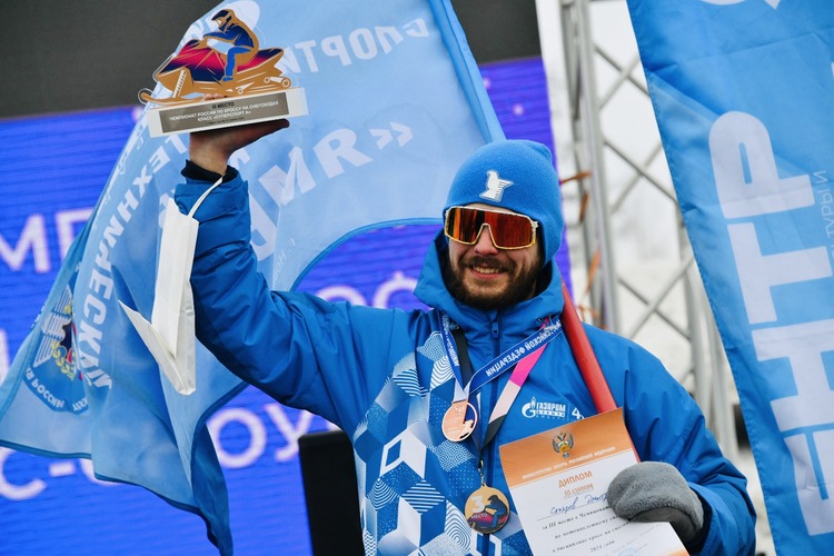 Дмитрий Скляров, бронзовый призер чемпионата России по кроссу на снегоходах 2024
