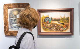 На выставке представлены около 50 работ